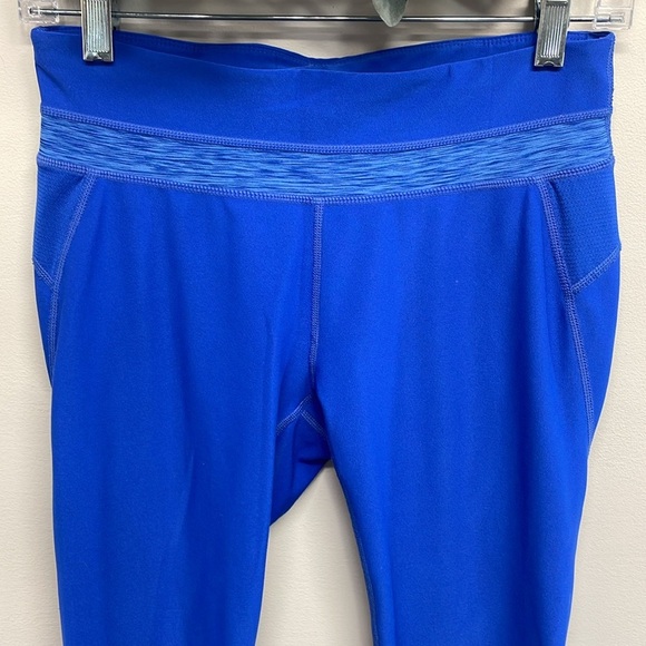 T By Talbots Tech  Stretch Crop Leggings Blue SP - Picture 2 of 16